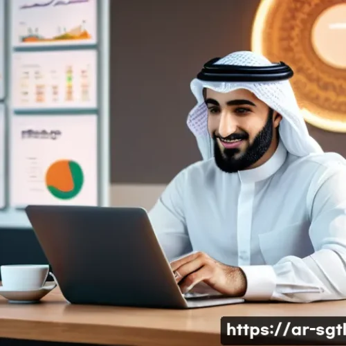 Home 33 사용자 참여를 고려한 스토리 구조화 - A modern digital workspace scene featuring an Arab man and woman collaborating on content strategy u...